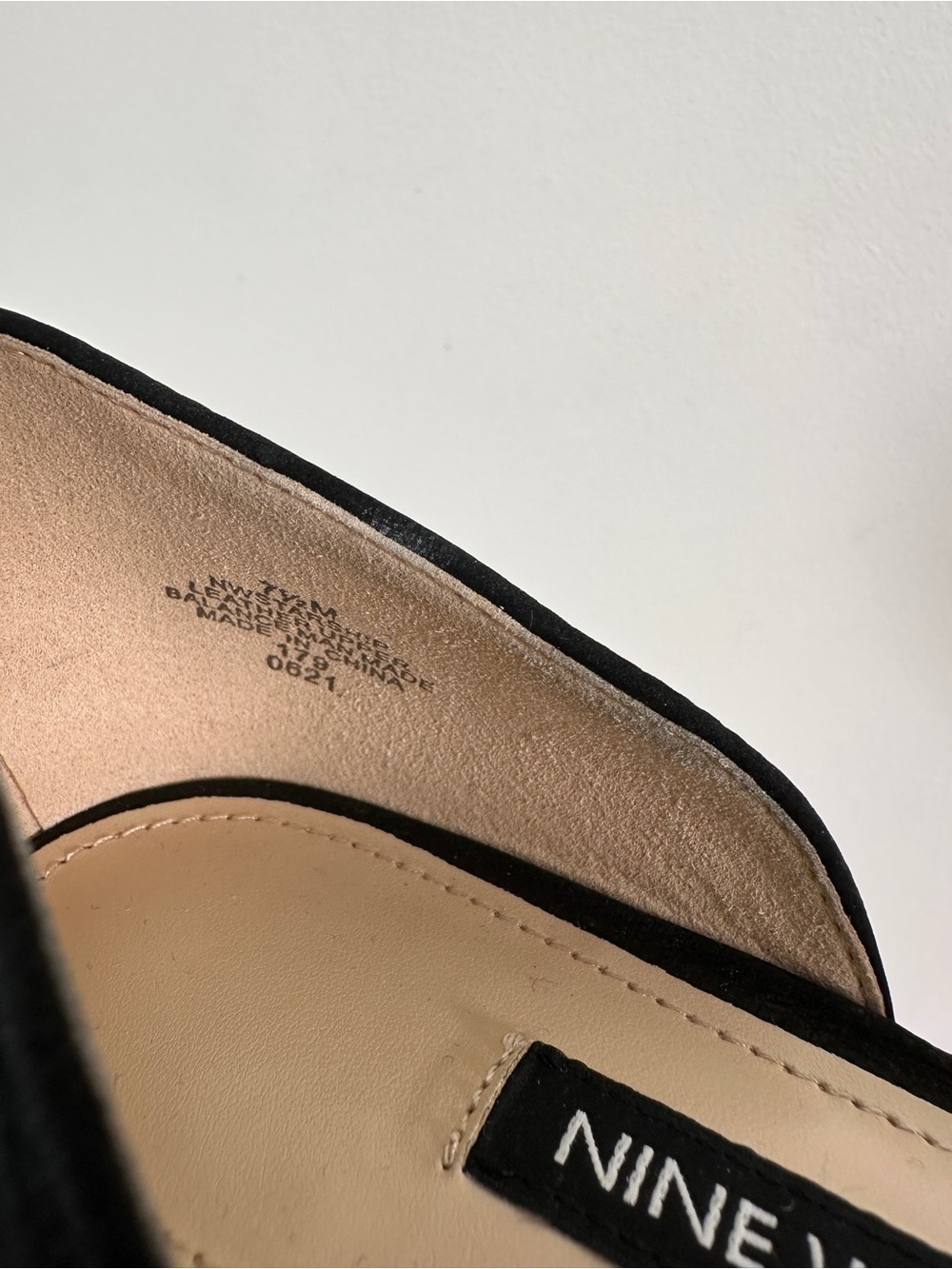 Nine West Starship Ballet Flats Black Pointed Toe Leather Size 7.5 - Picture 4 of 13
